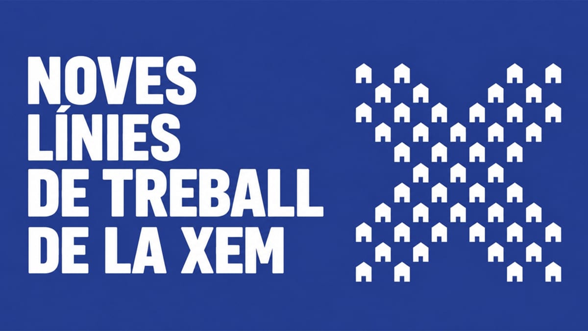 Cartell presentació de les noves línies de treball de la Xarxa d'Escoles Municipals de la Diputació de Barcelona