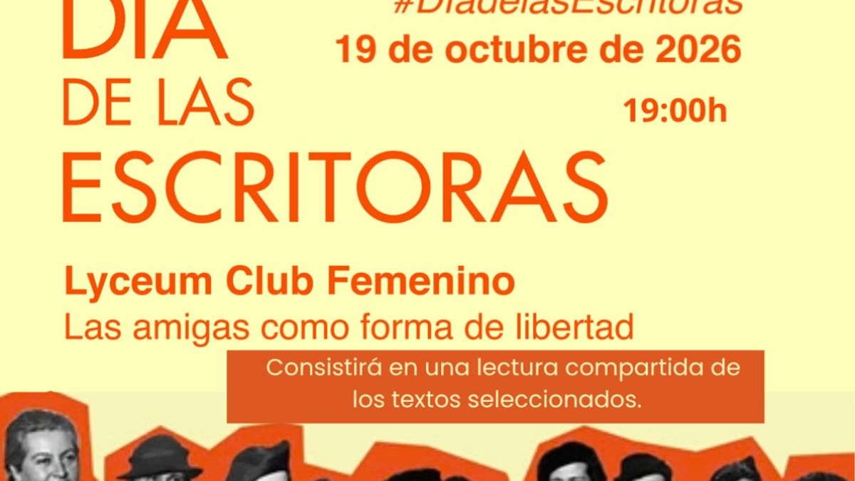 Cartel del XI Día de las Escritoras en Coslada del 19 de octubre de 2026 en la Biblioteca Luisa Carnés