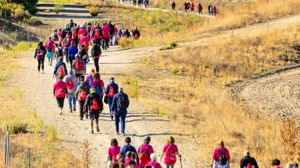 Participantes de la XII Marcha Motores Solidaria entre Pinto y Valdemoro