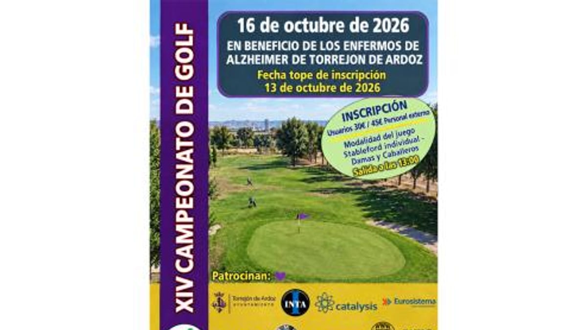 Cartel del XIV Campeonato de Golf benéfico de Torrejón de Ardoz en favor de Torrafal