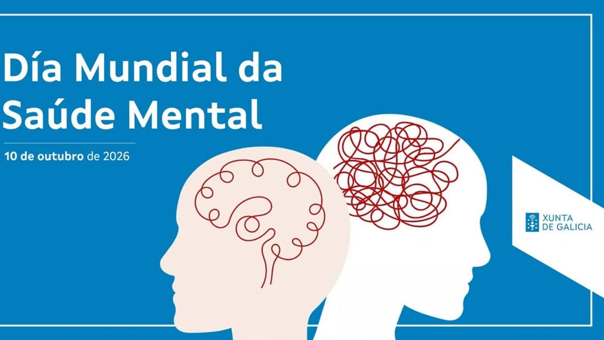 Cartel del Día Mundial de la Salud Mental 2024, con logo de la Xunta de Galicia