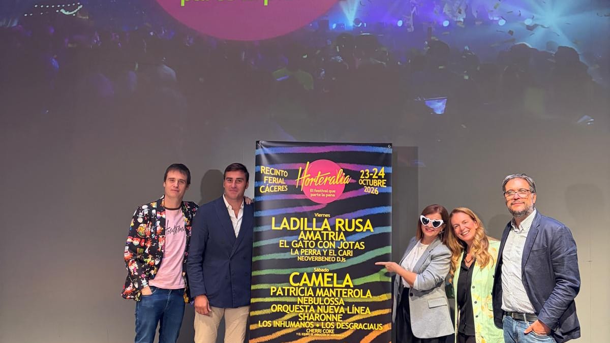 Cartel del XV Festival Horteralia en Cáceres, 23 y 24 de octubre de 2026, en el Recinto Ferial