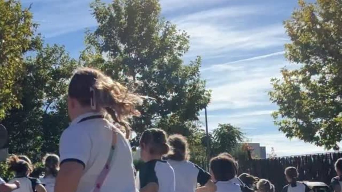 Participantes de la XVI Milla Internacional Solidaria del Colegio Base en Alcobendas