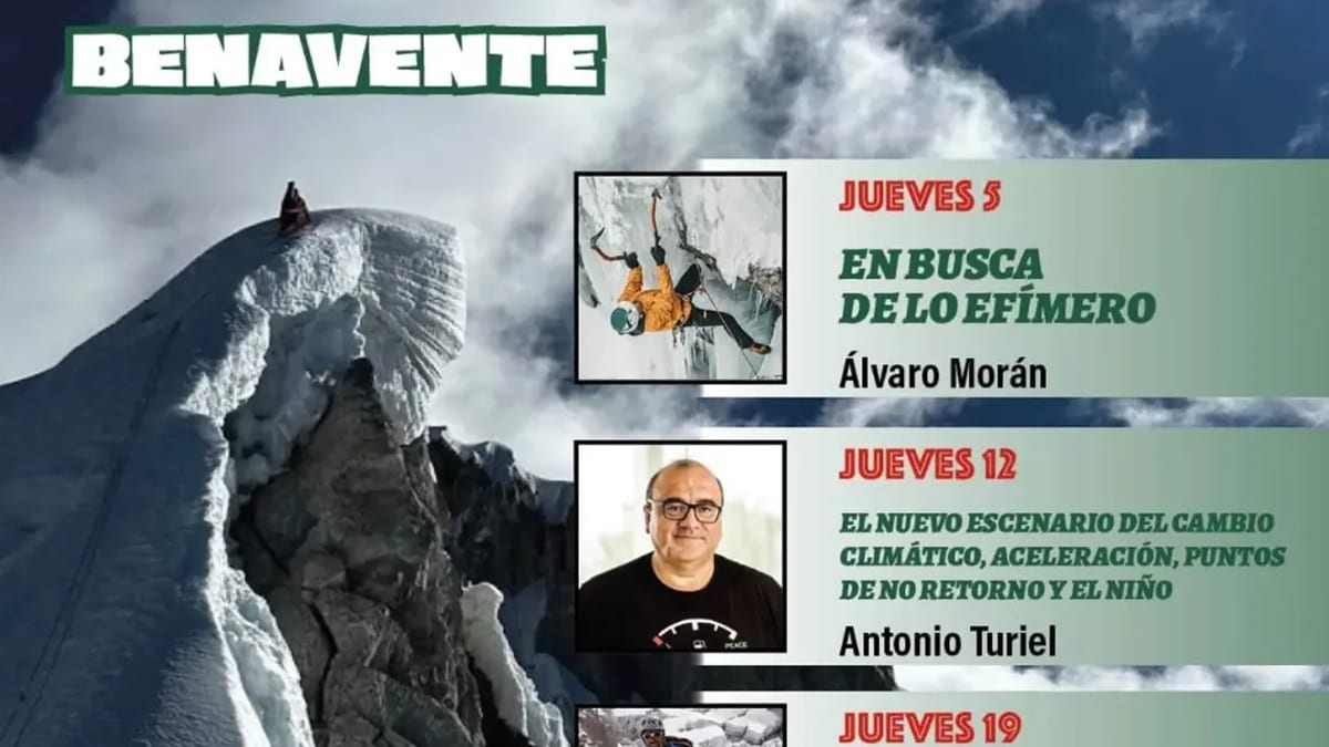 Cartel XVII Jornadas de Naturaleza y Montaña de Benavente con programa de conferencias de noviembre