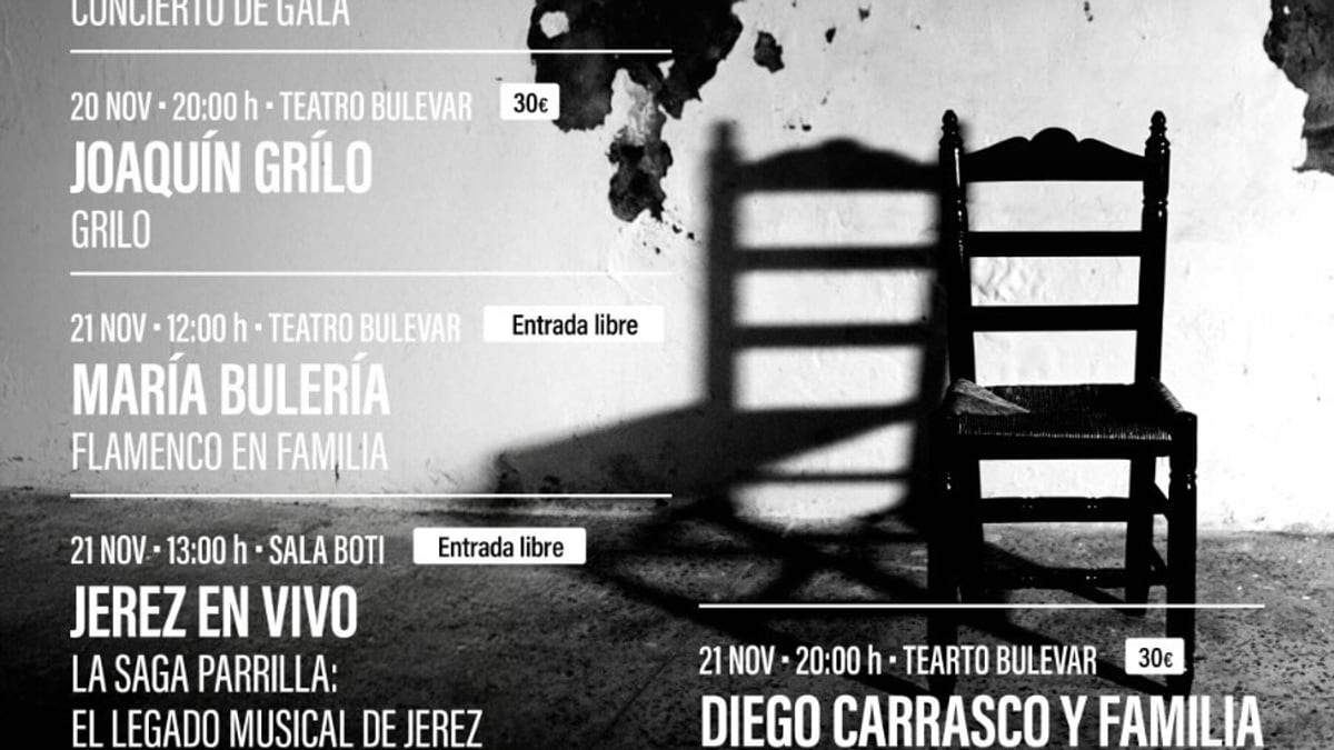 Cartel del XXIII Torrelodones Flamenco Festival edición Jerez Cuna del Compás, 19 al 21 de noviembre de 2026